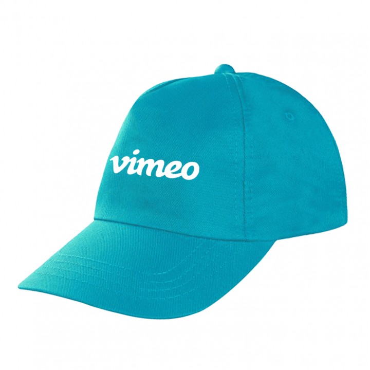 Turkuaz 5 Panel Cırt Ayarlı Logo Baskılı Kurumsal Şapka